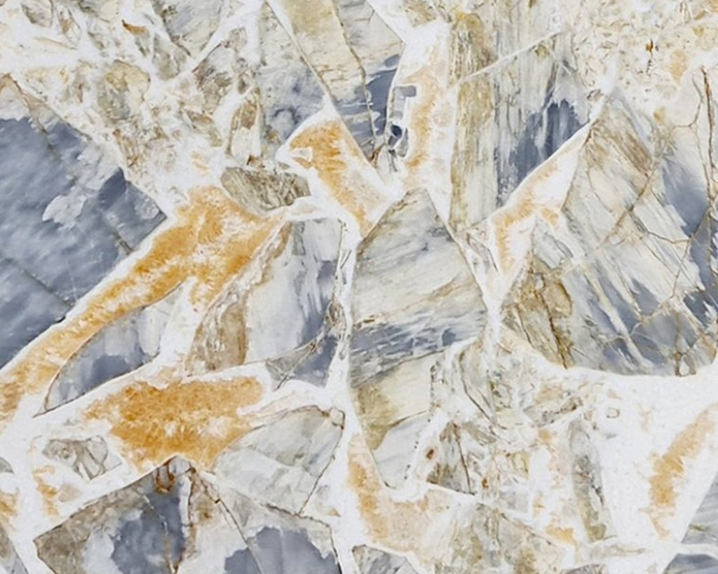 Blue, gold & white marble