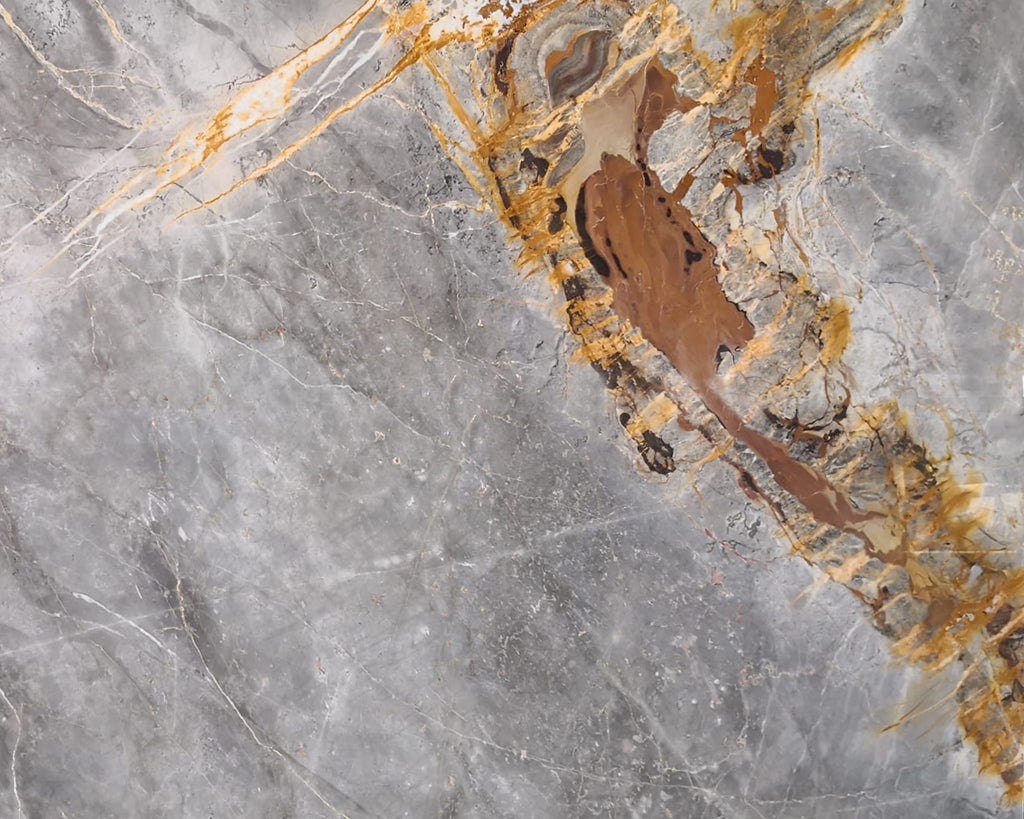 Gray marble with gold veining