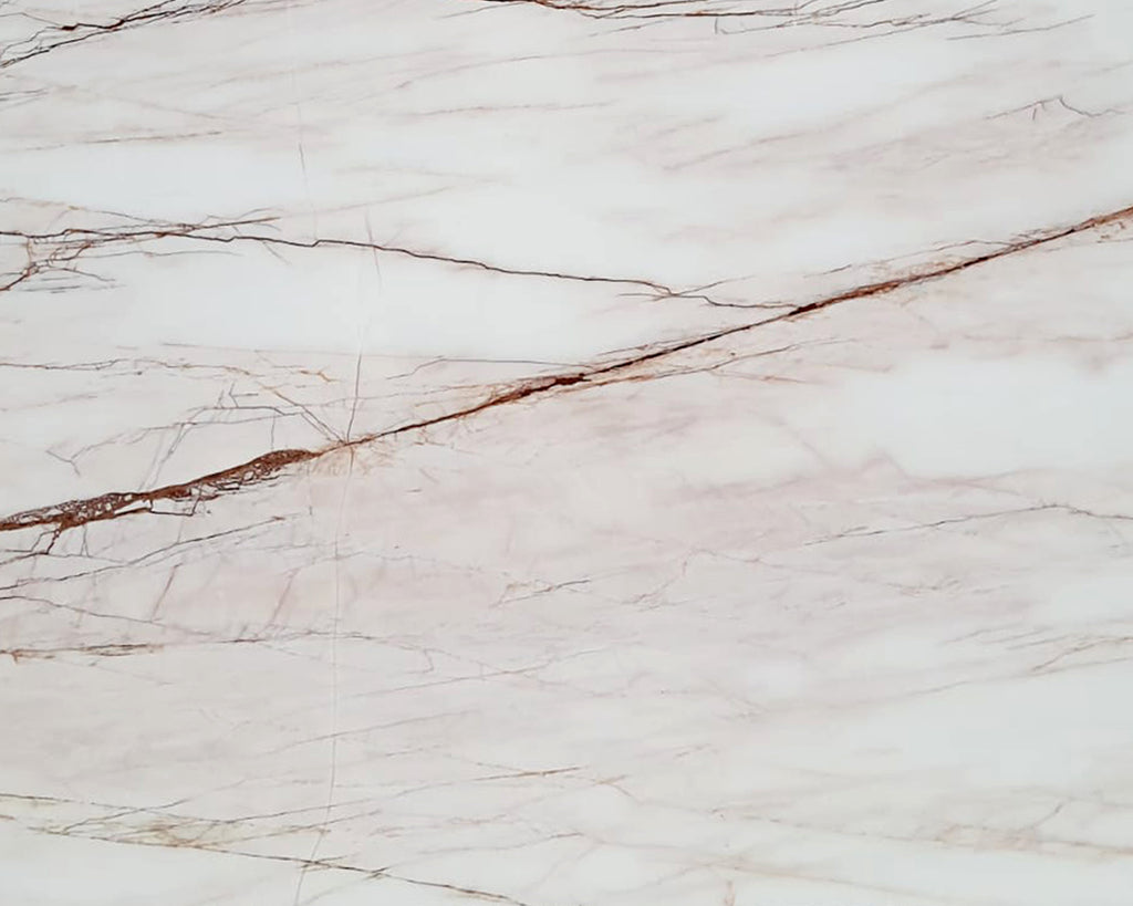 White marble with red veining