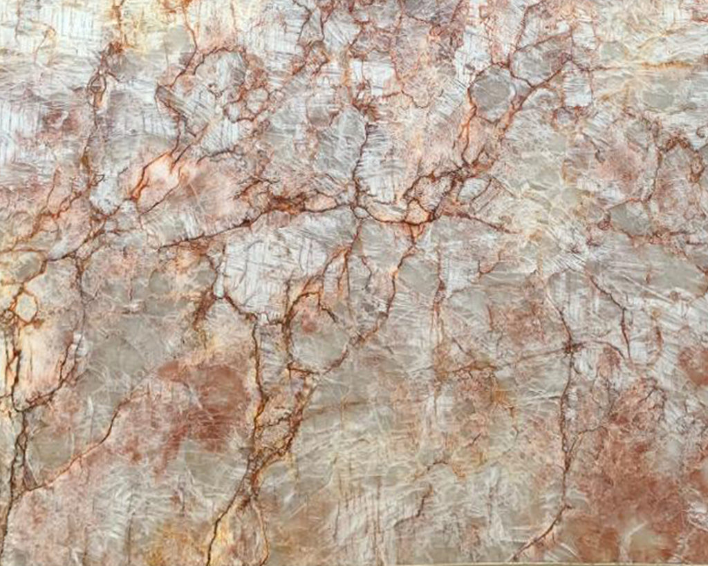Blush quartzite with red veining