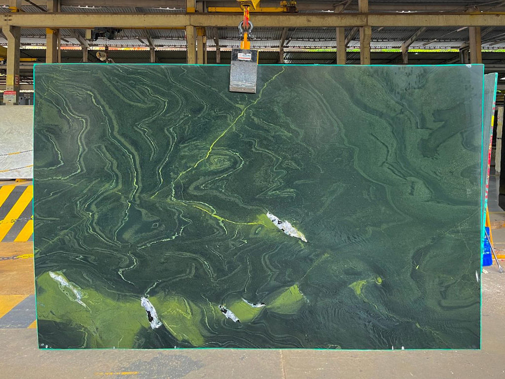 green quartzite slab