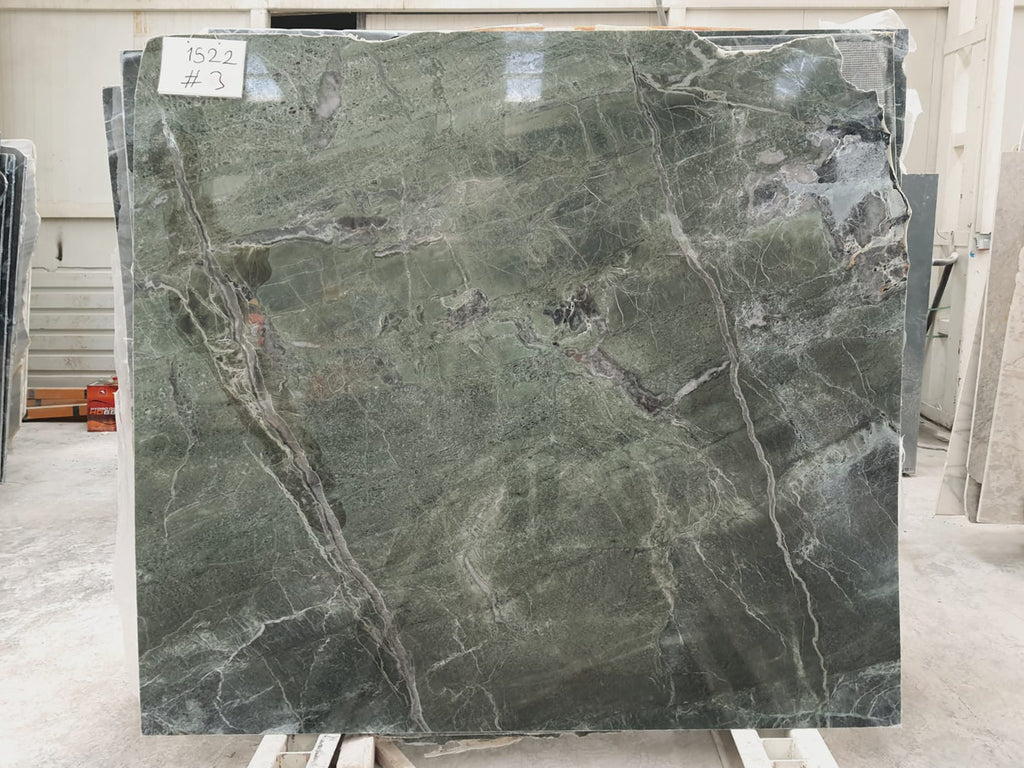 Green Marble with veining slab