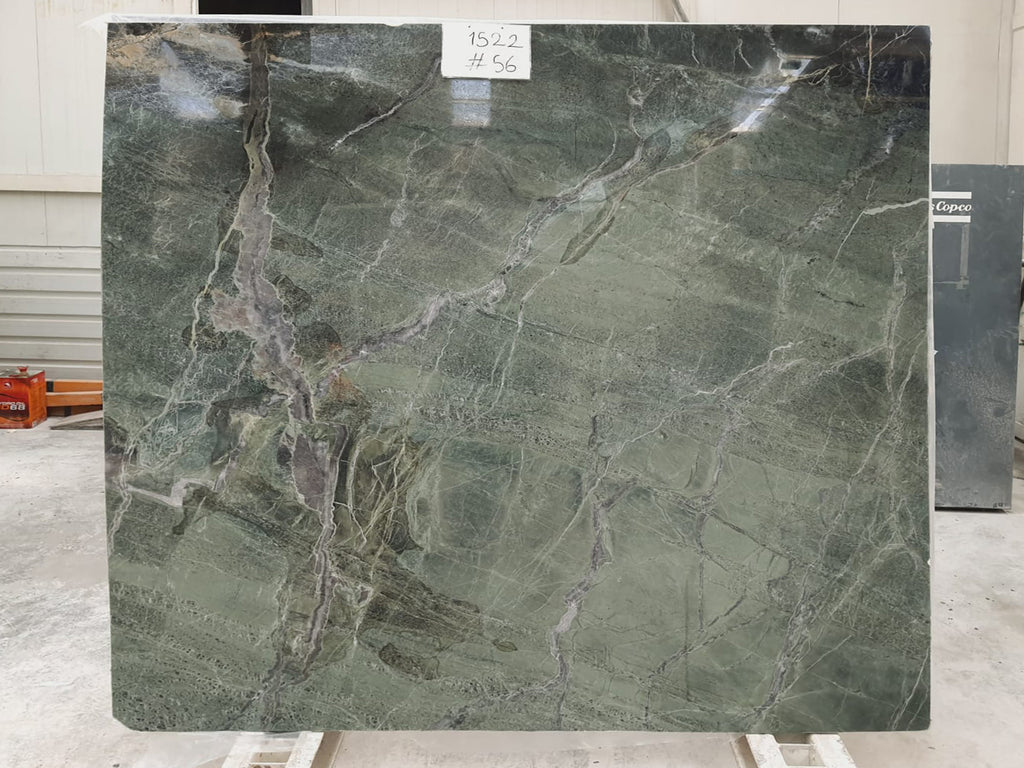 Green Marble with veining slab