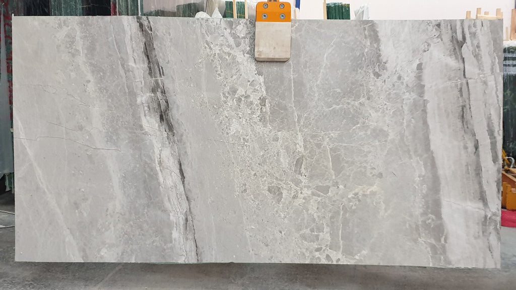 Gray Marble Slab with Black & White Veining