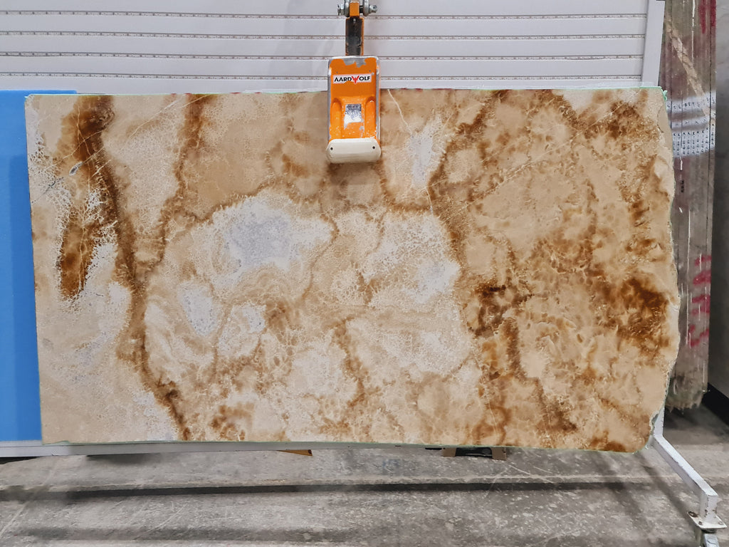 Coca cola textured onyx slab
