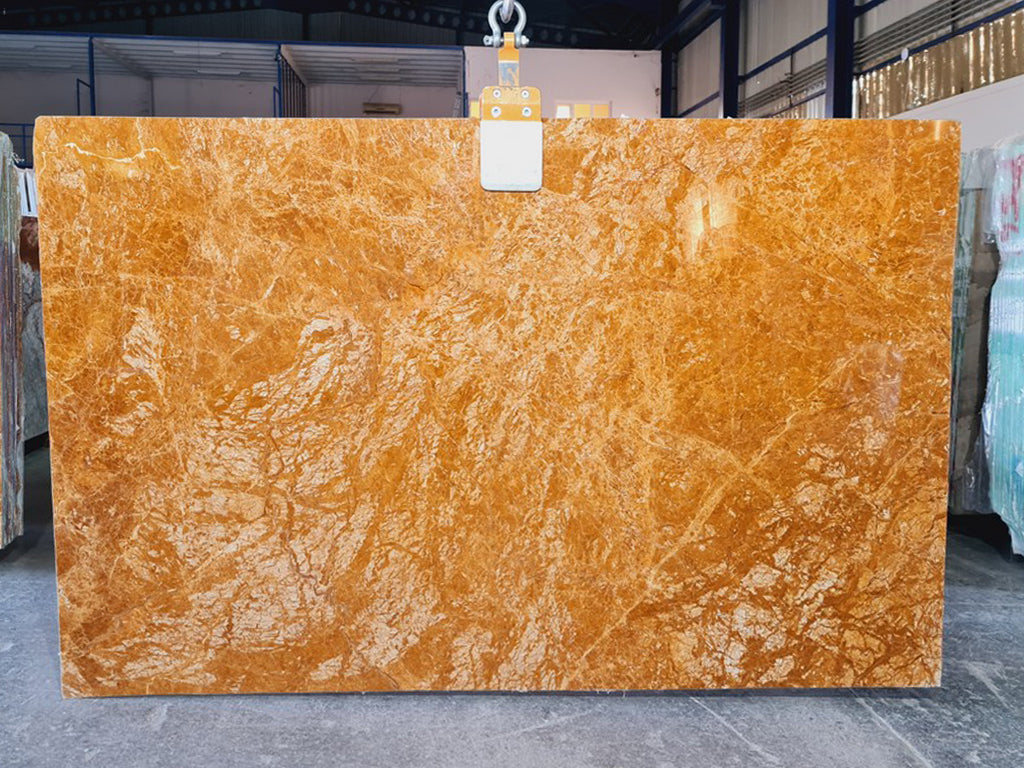 Orange & Amber marble slab
