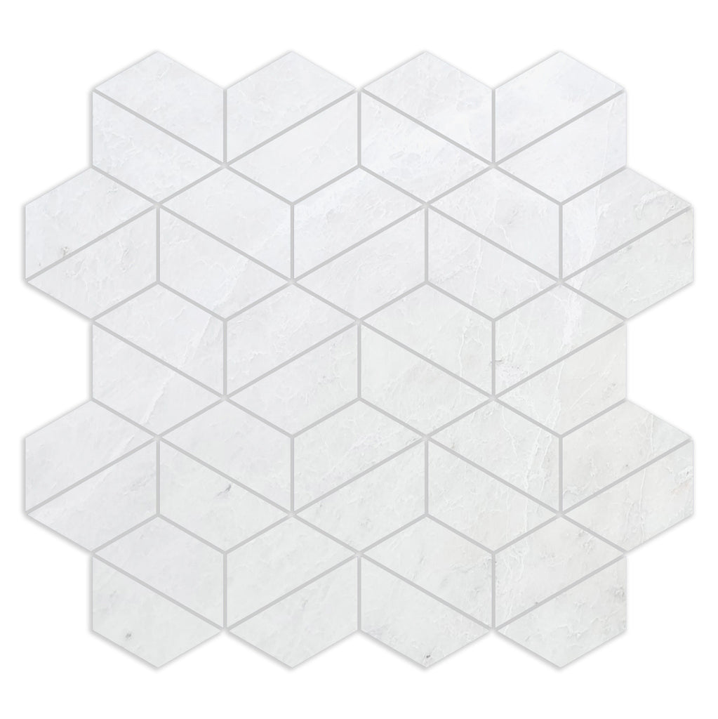 Rotated split hexagon tile mosaic