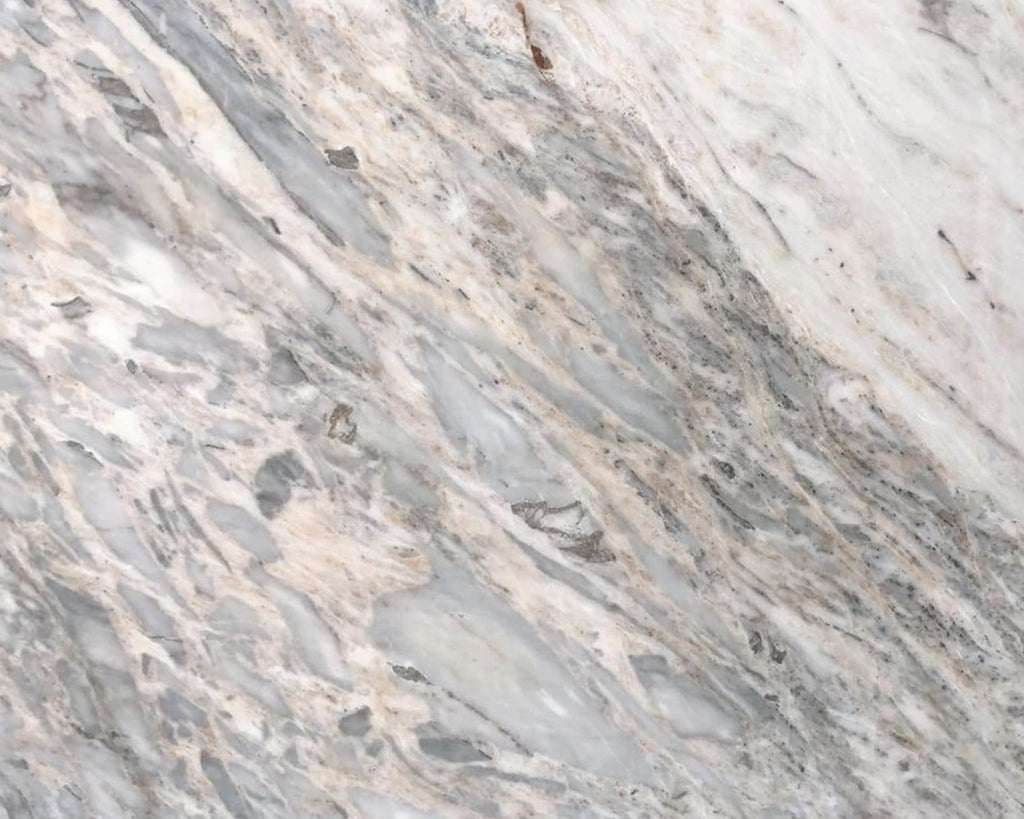 White and gray marble with veining