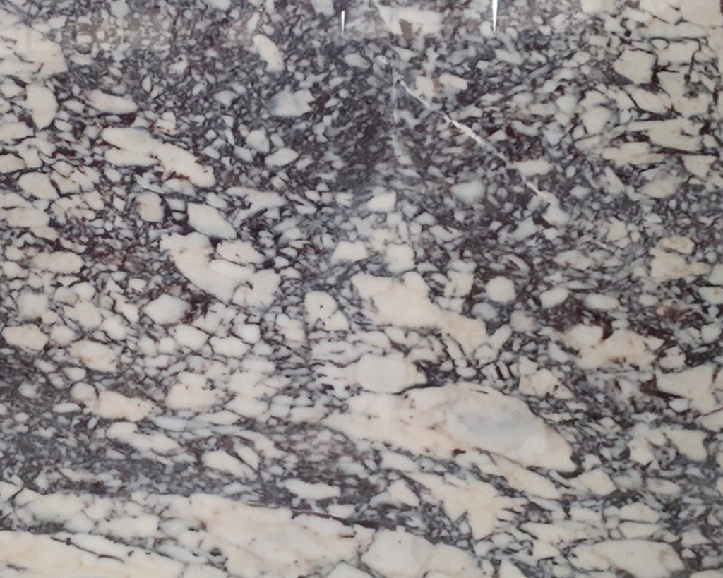 White marble with purple veining