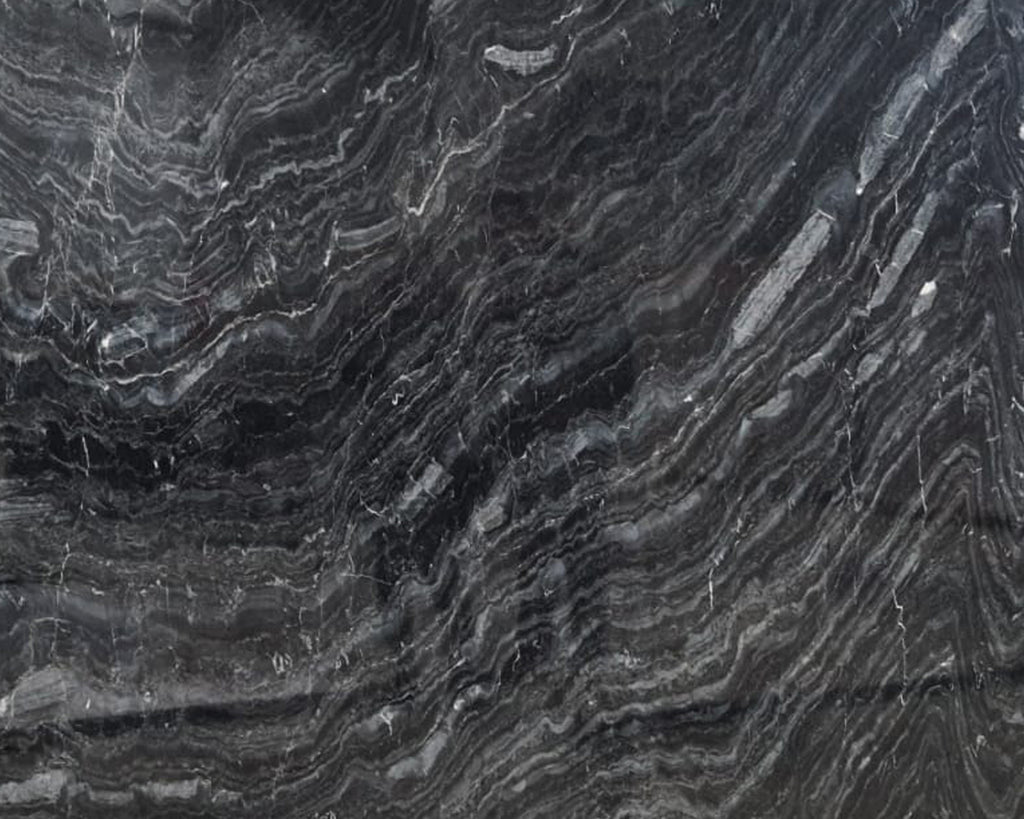 Black Stone with gray veining.