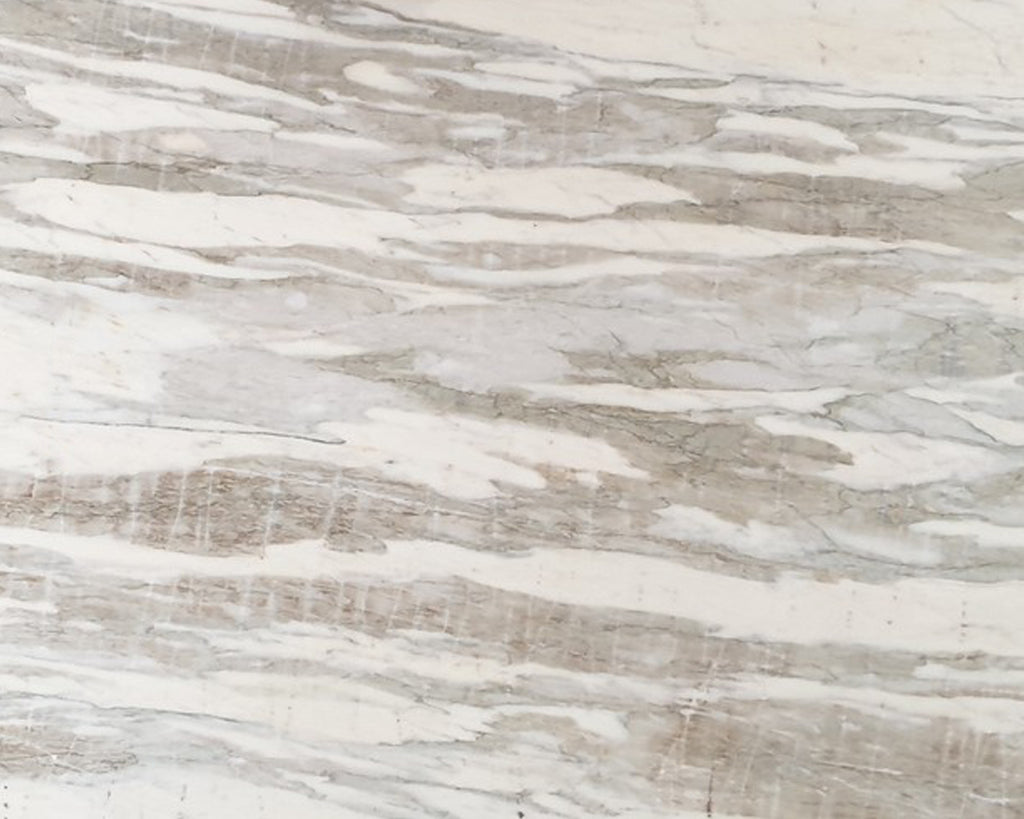 Calacatta stone with cream & gray features