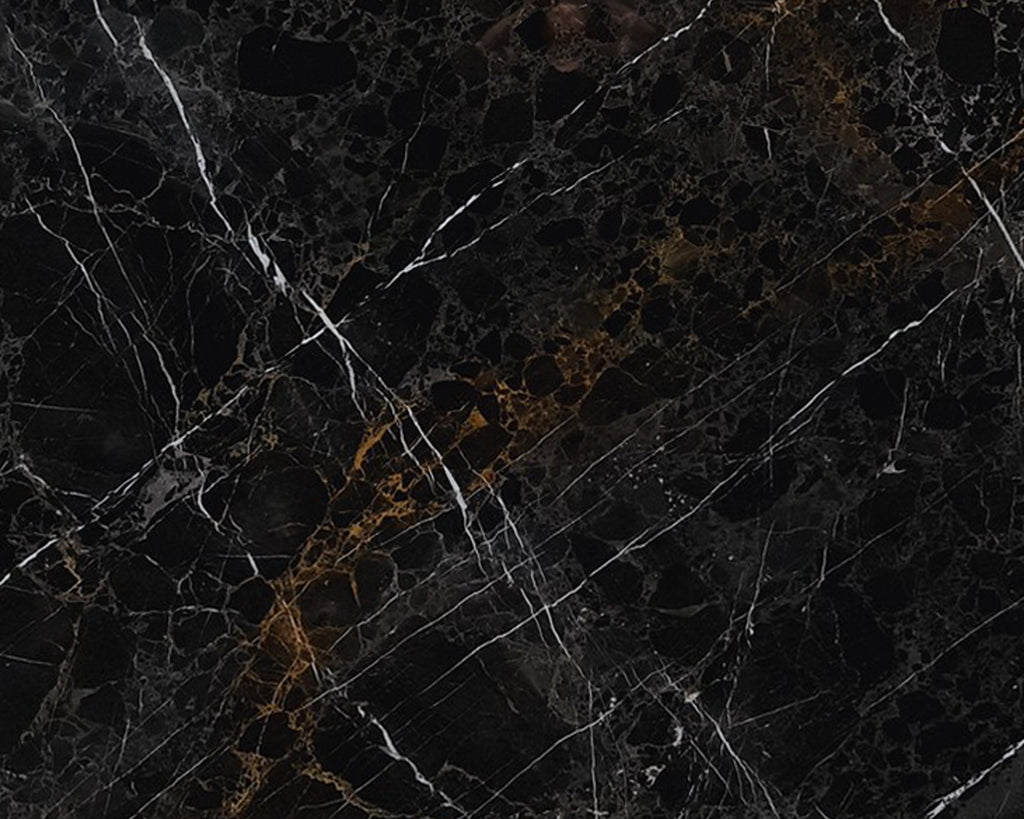 Black Marble with white and gold veining