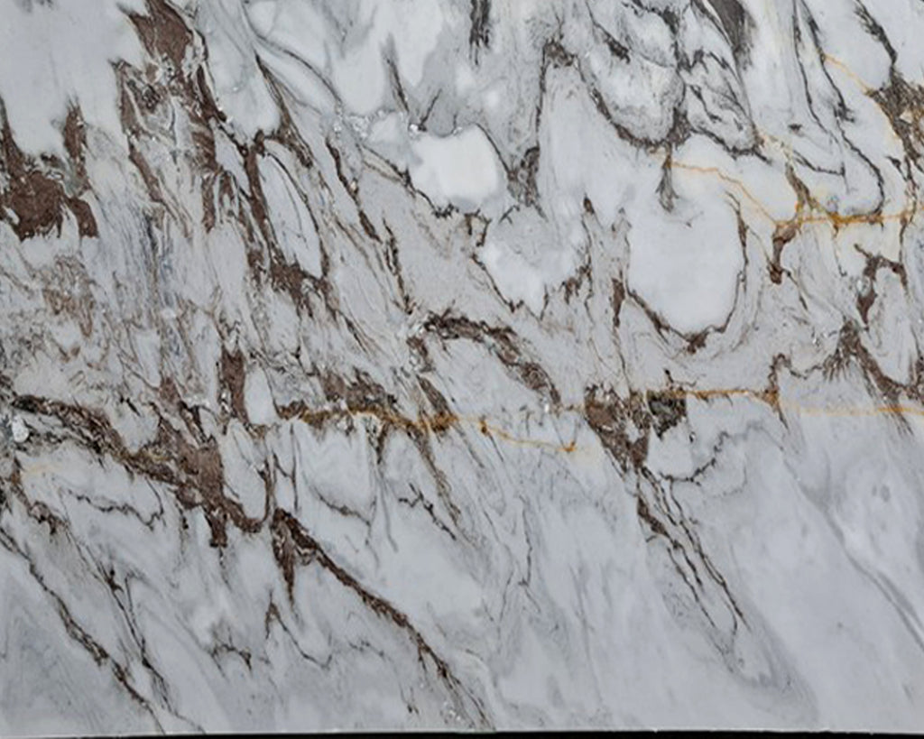 Gray marble with brown veining