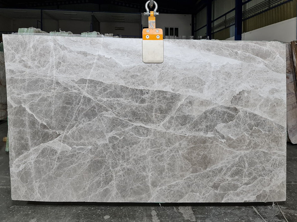 Gray Marble with white veining slab