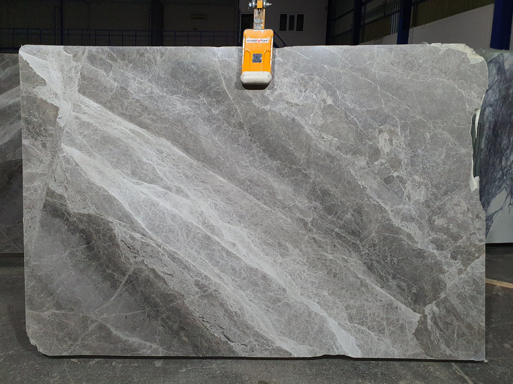 Gray Marble with white & black veining slab