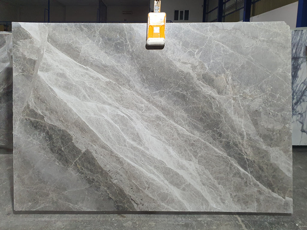 Gray Marble with white & black veining slab