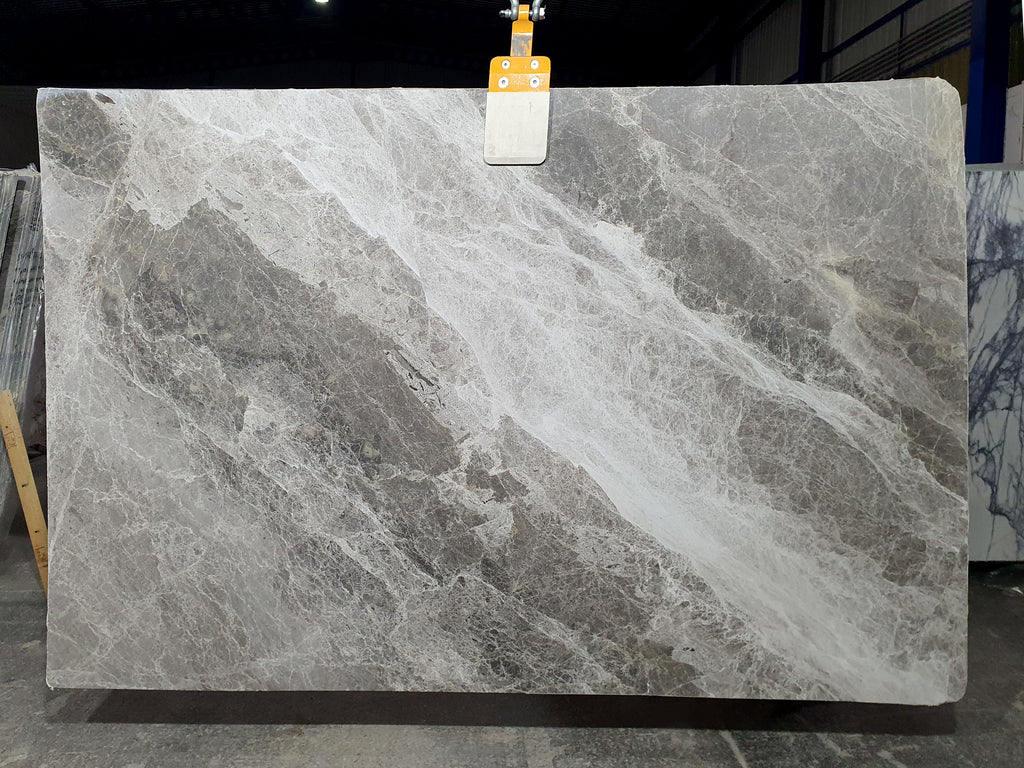 Gray Marble with white & black veining slab