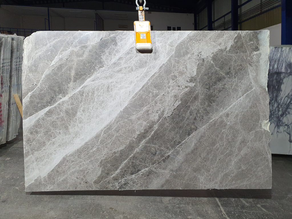 Gray Marble with white & black veining slab