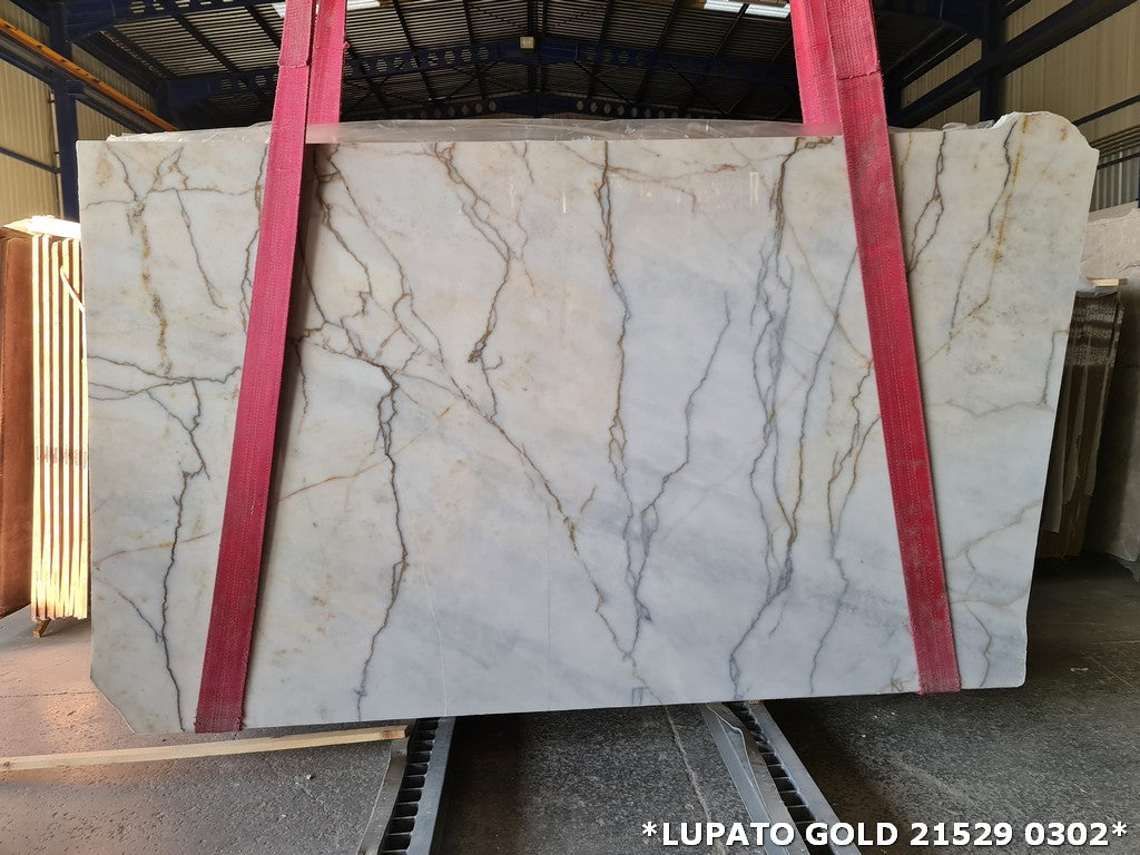 Cream & gray stone with dark veining