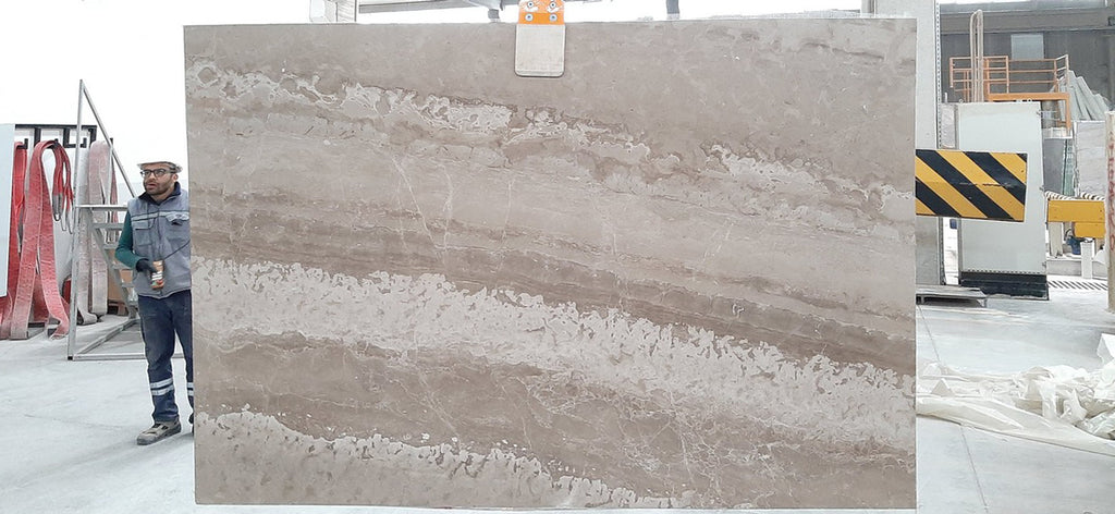Beige & Brown marble slab