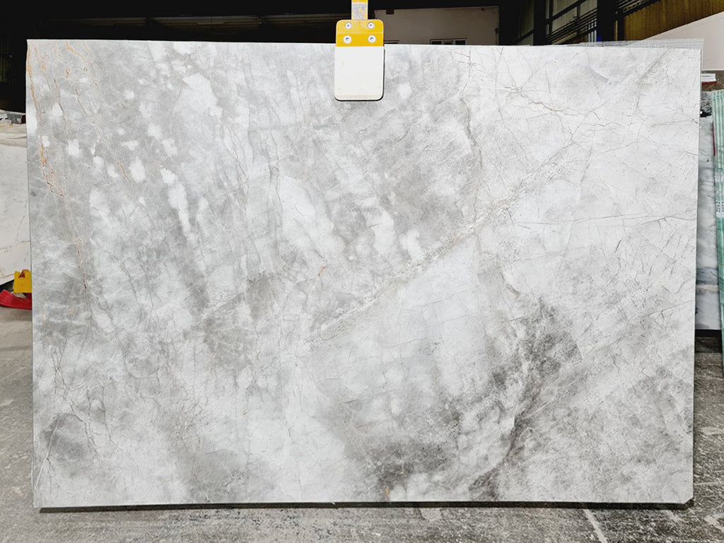 Gray stone with white veining slab