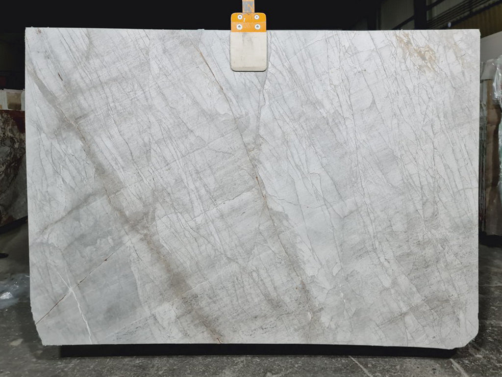 Gray stone with white veining slab