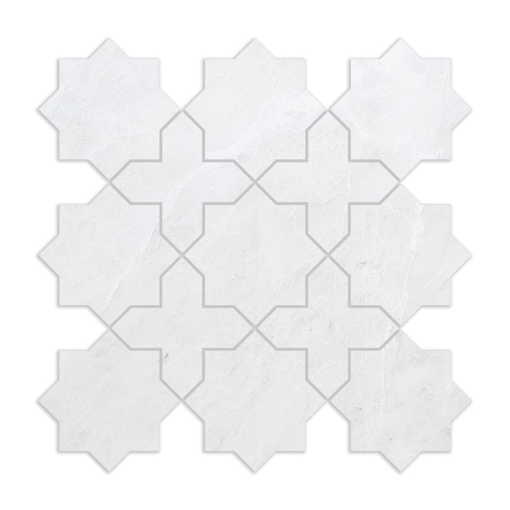Mosaic made of star & cross shapes