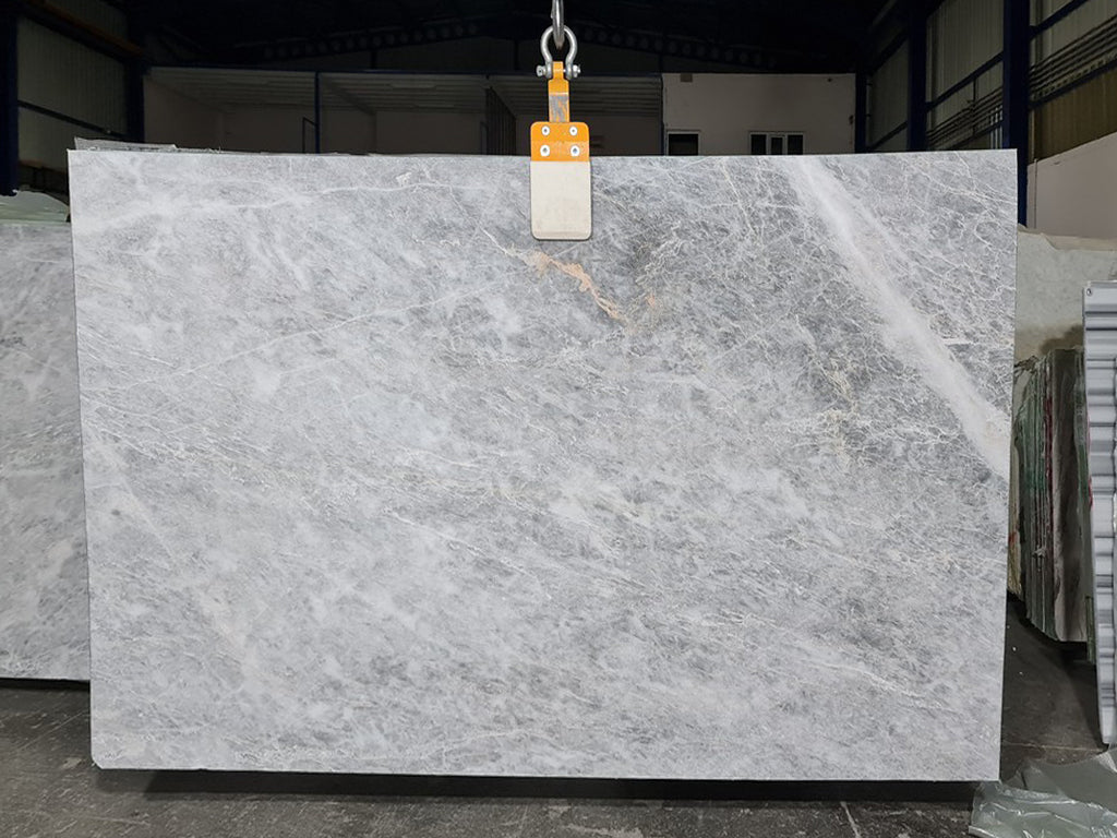 Gray Marble with white veining slab