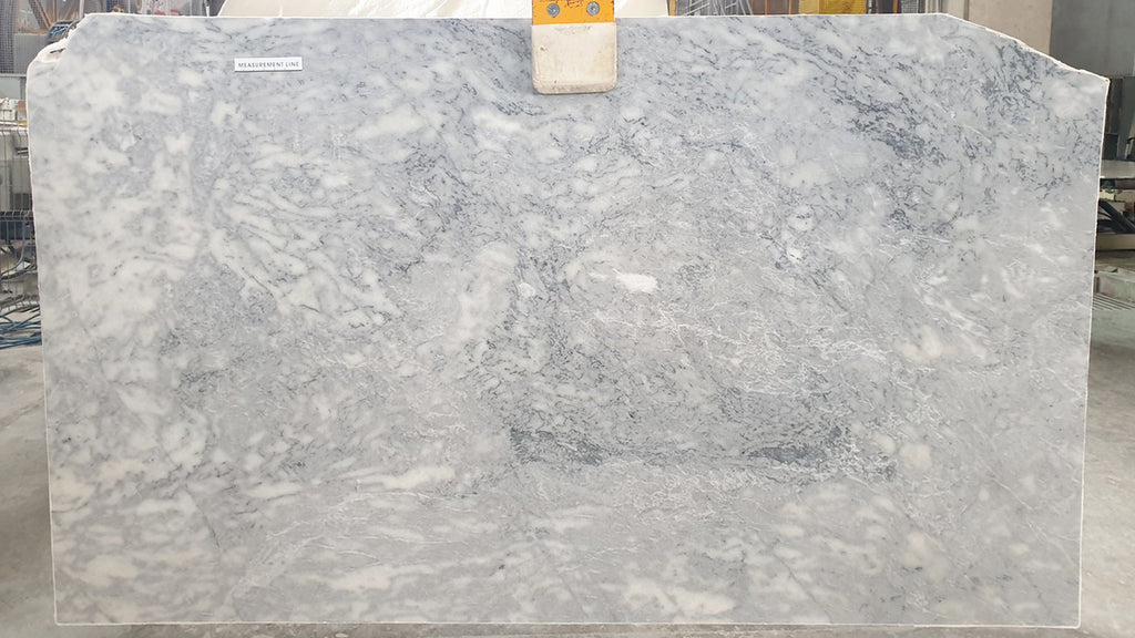Gray marble with mixed veining slab
