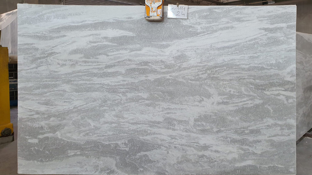 Gray marble with gray veining slab