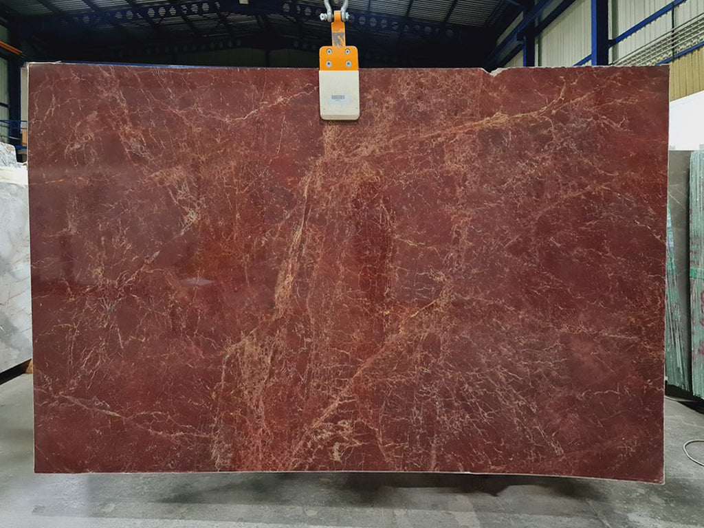 Red marble slab