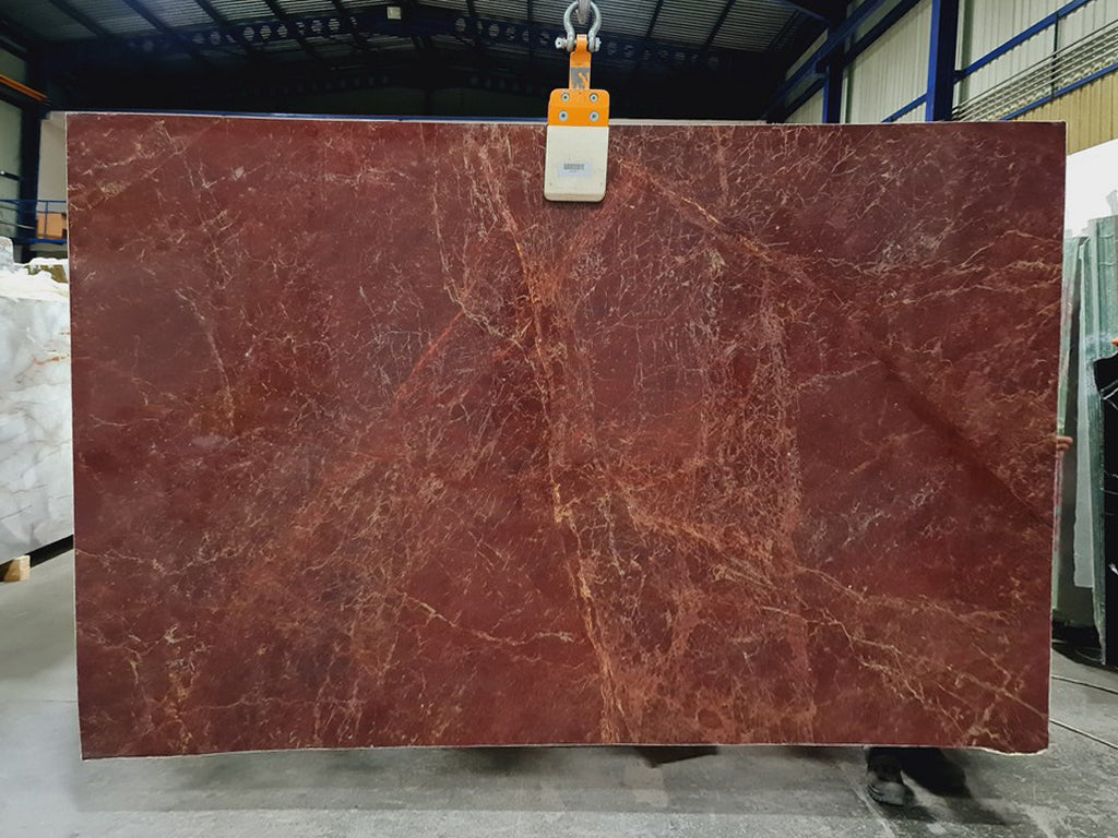 Red marble slab