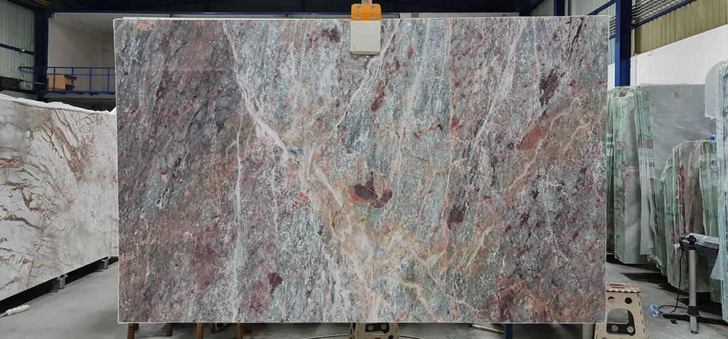 Multi colored marble slab