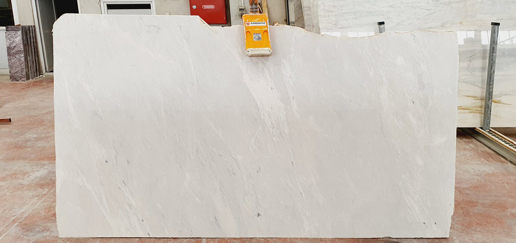 Gray marble with white veining slab