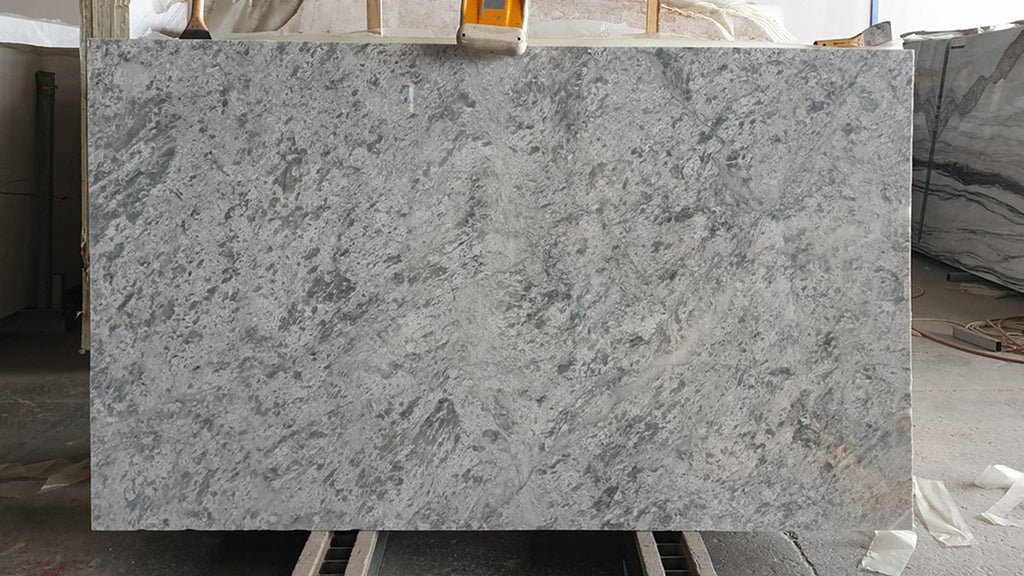 Gray Marble with dark veining slab