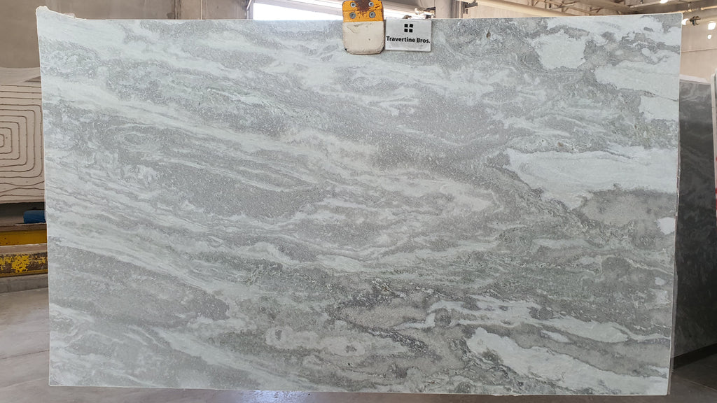 Grey stone with cloudly gray accents.