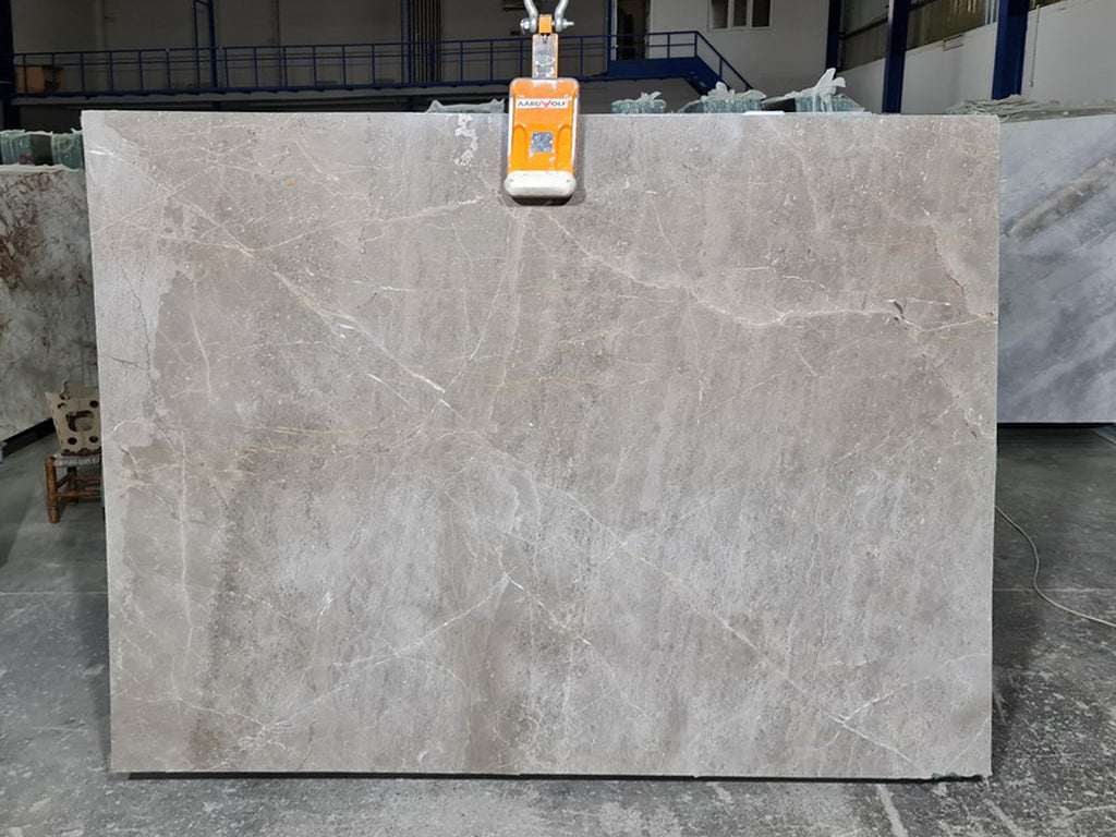 Gray marble with white veining slab