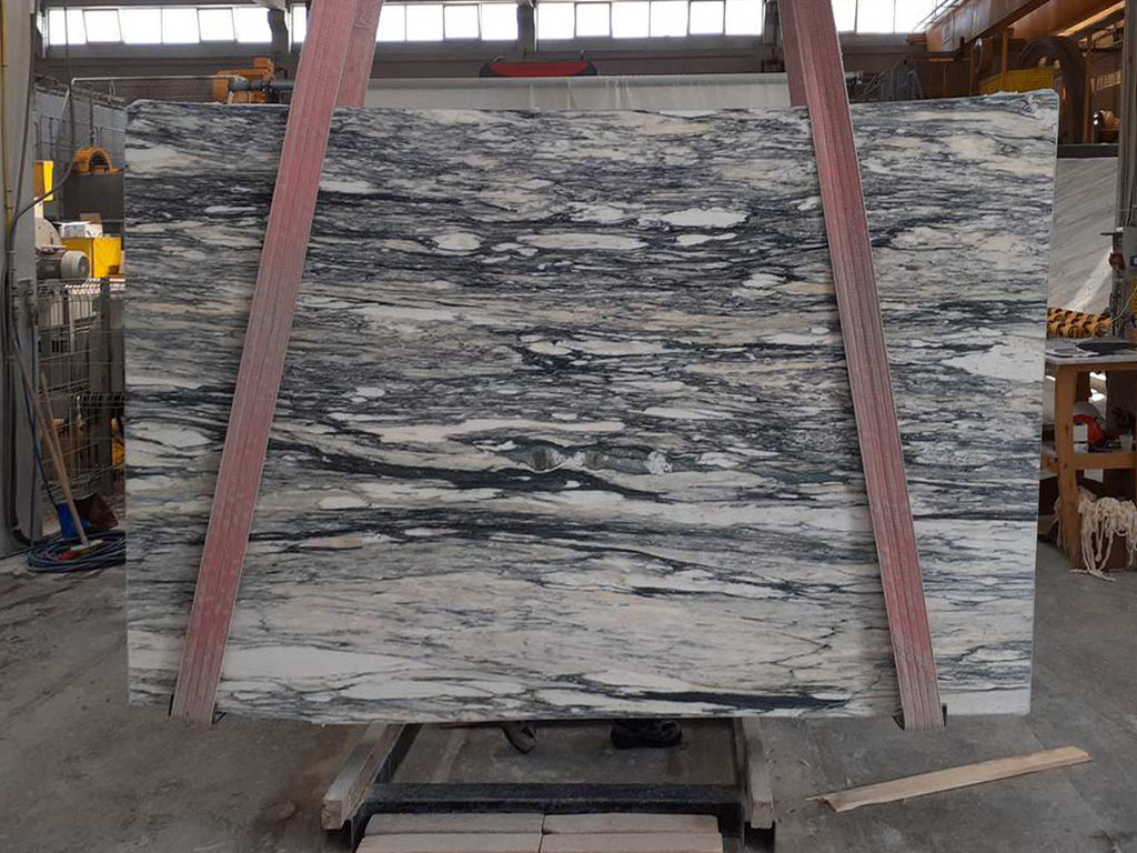 gray marble with gray veining slab