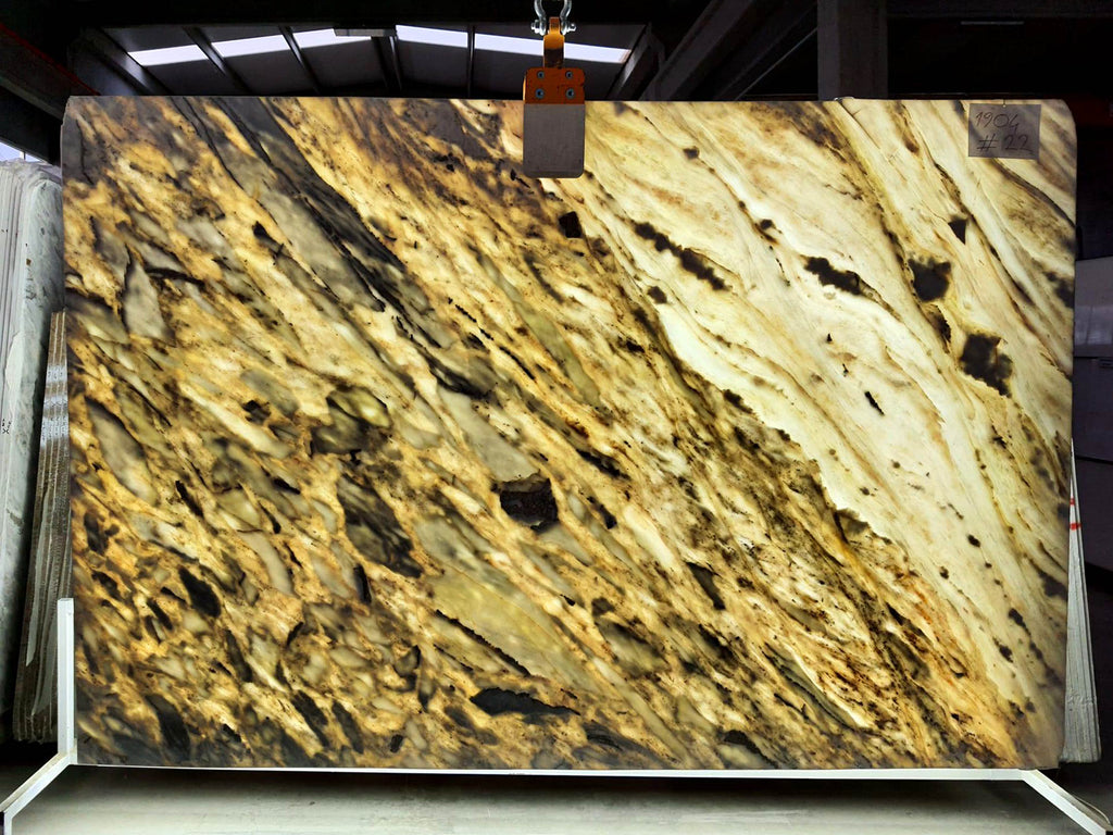 White and gray marble with veining slab back lit